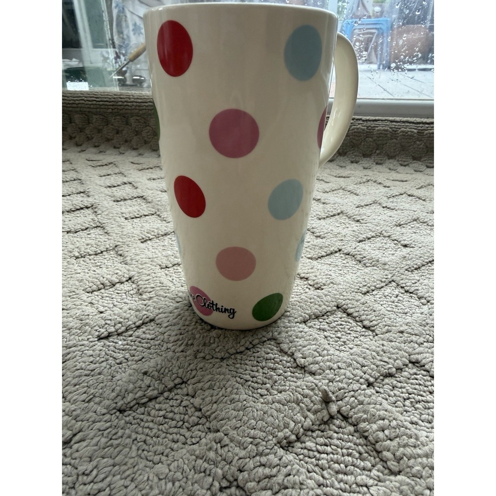 Matilda Jane Ceramic Travel Mug No Lid 16 ounce Polka Dots